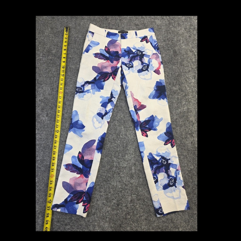 Banana Republic Women's‎ Floral Cotton Twill Slim Skinny Dress Pants Size 0